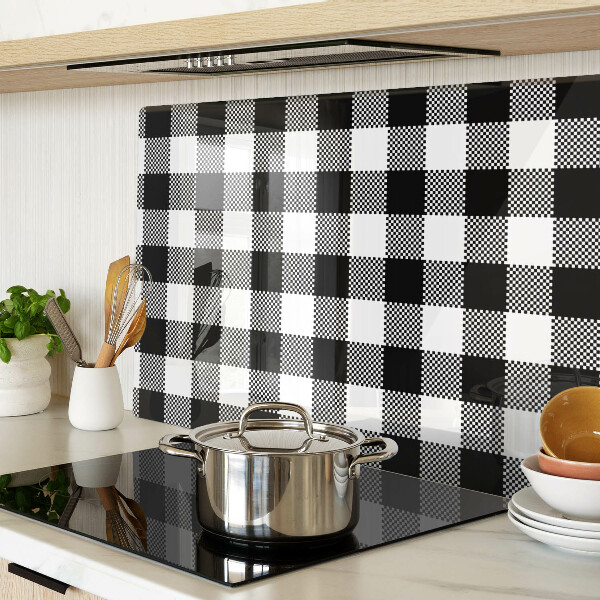 Szklana deska do krojenia Motyw w kratę