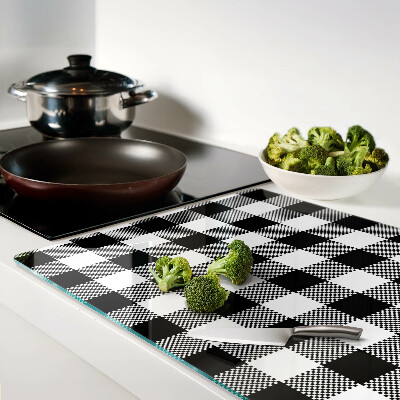 Szklana deska do krojenia Motyw w kratę