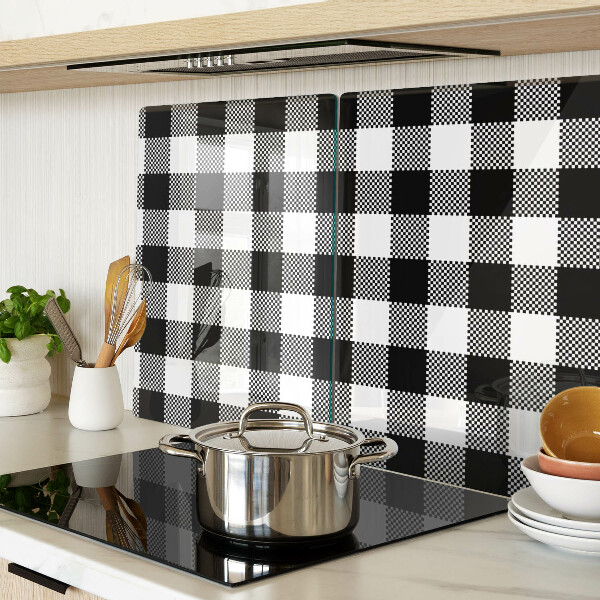 Szklana deska do krojenia Motyw w kratę