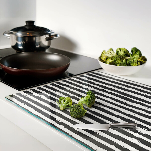 Szklana deska kuchenna Paski w stylu graffiti