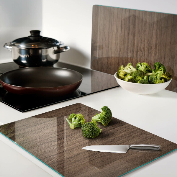 Glazen snijplanken Walnoothout