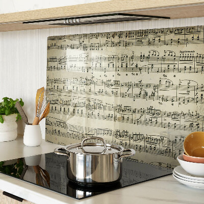 Snijplanken van glas Muzieknotatie