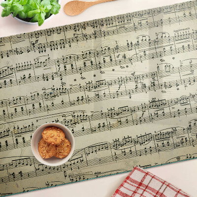 Deska kuchenna szklana Nutowy zapis muzyczny