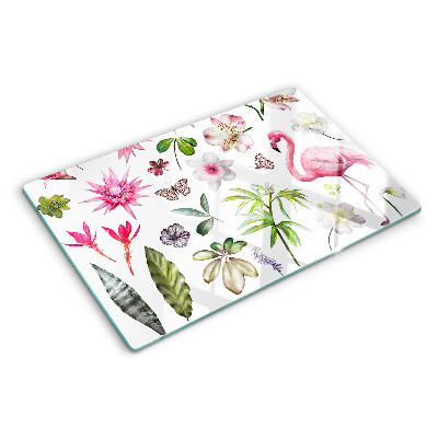 Snijplanken van glas Tropische bloemen- en vogelcollectie