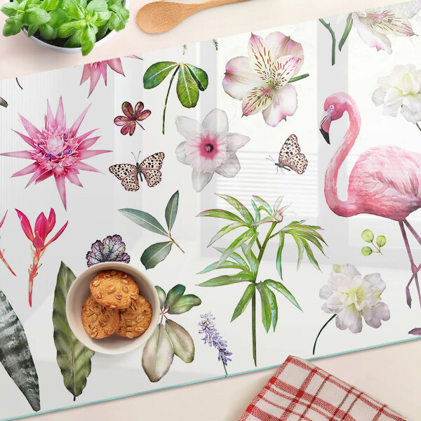 Snijplanken van glas Tropische bloemen- en vogelcollectie