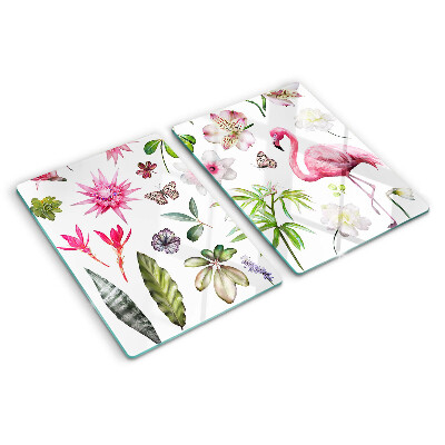 Snijplanken van glas Tropische bloemen- en vogelcollectie