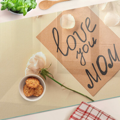 Snijplanken glas Liefde en bloemen