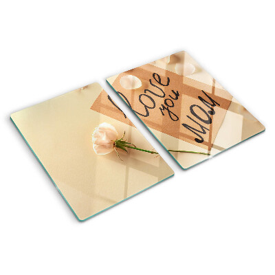 Szklana deska do krojenia Miłość i kwiaty