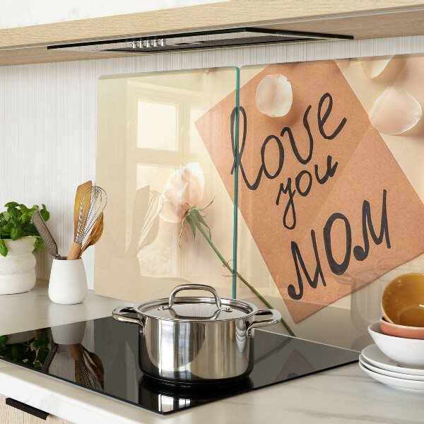 Snijplanken glas Liefde en bloemen