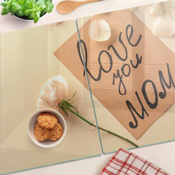 Snijplanken glas Liefde en bloemen