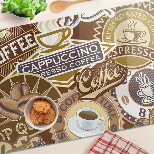 Glazen snijplanken Koffie en espresso