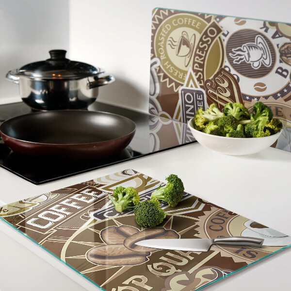 Glazen snijplanken Koffie en espresso