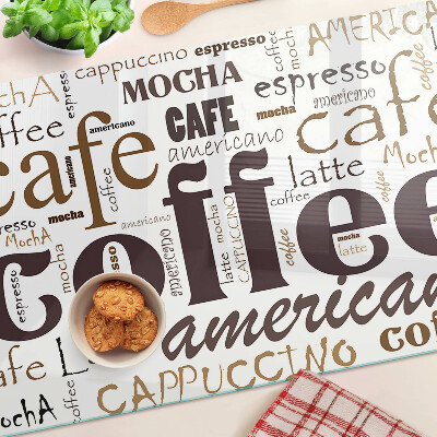 Snijplanken glas Koffie en koffiedranken