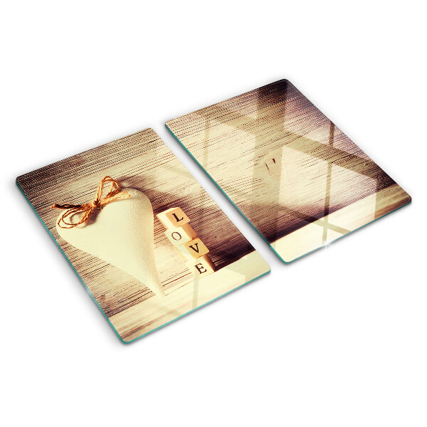 Deska kuchenna szklana Miłość i serce