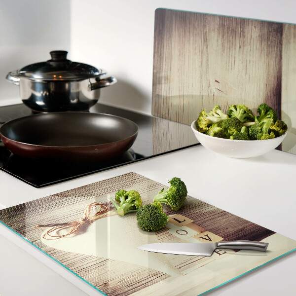 Deska kuchenna szklana Miłość i serce