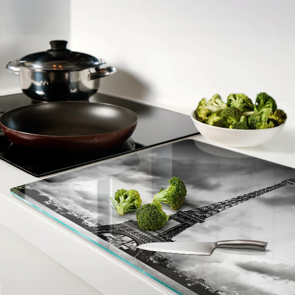 Glazen snijplanken De Eiffeltoren in zwart-wit