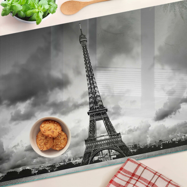 Glazen snijplanken De Eiffeltoren in zwart-wit