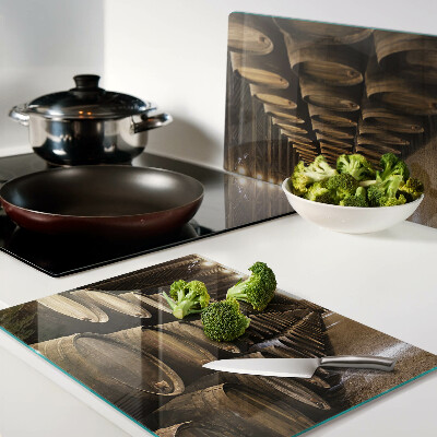 Deska kuchenna szklana Wnętrze winiarni z beczkami