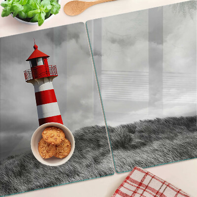 Deska kuchenna szklana Latarnia morska w pejzażu