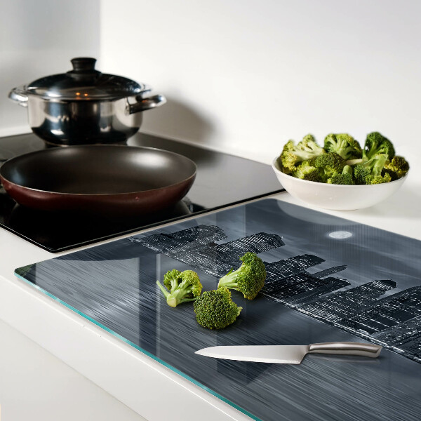 Glazen snijplanken Panorama van de nachtelijke stad