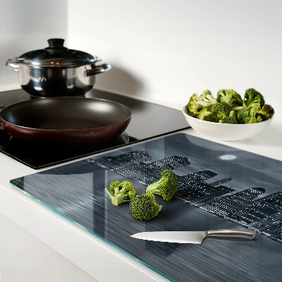 Glazen snijplanken Panorama van de nachtelijke stad