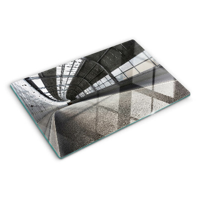 Snijplanken van glas Moderne architectuur en geometrie