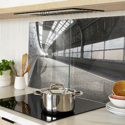 Szklana deska do krojenia Nowoczesna architektura i geometria