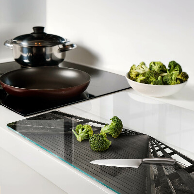 Szklana deska do krojenia Drewniany pomost nad wodą