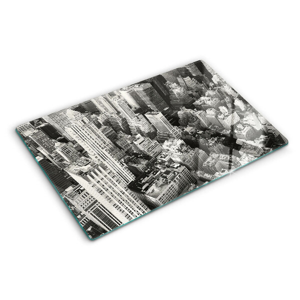 Szklana deska kuchenna Widok miasta z lotu ptaka