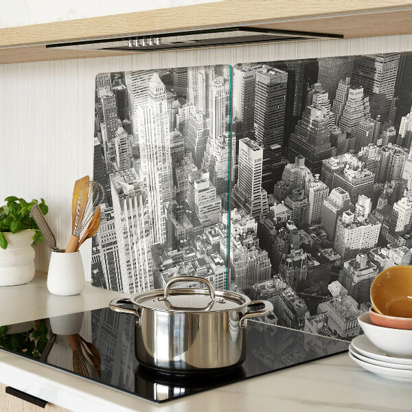 Szklana deska kuchenna Widok miasta z lotu ptaka