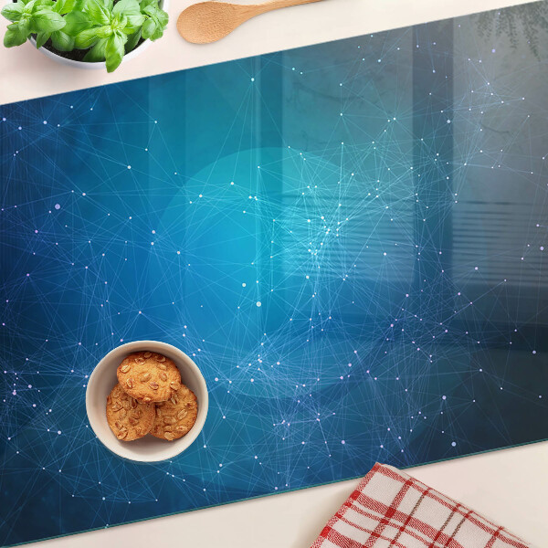 Szklana deska do krojenia Motyw geometrycznych linii i punktów