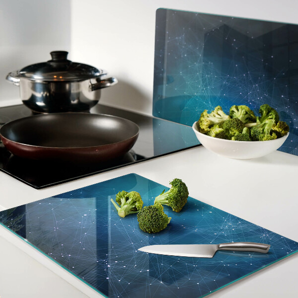 Snijplanken van glas Motief van geometrische lijnen en punten