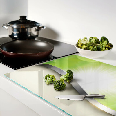 Deska kuchenna szklana Zielone bokeh z promieniami światła