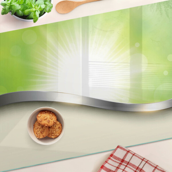 Deska kuchenna szklana Zielone bokeh z promieniami światła