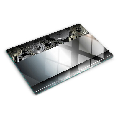 Deska kuchenna szklana Mechaniczne tryby i metaliczne powierzchnie