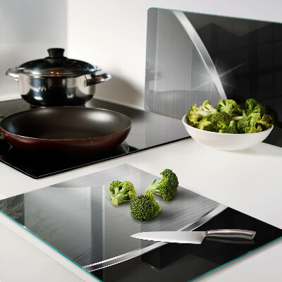 Szklana deska kuchenna Metaliczny połysk z refleksami