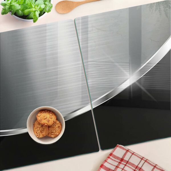 Szklana deska kuchenna Metaliczny połysk z refleksami