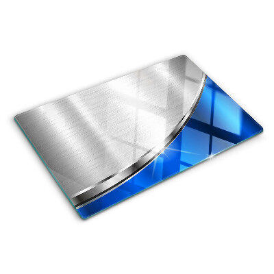 Metaalachtig patroon met blauwe accenten