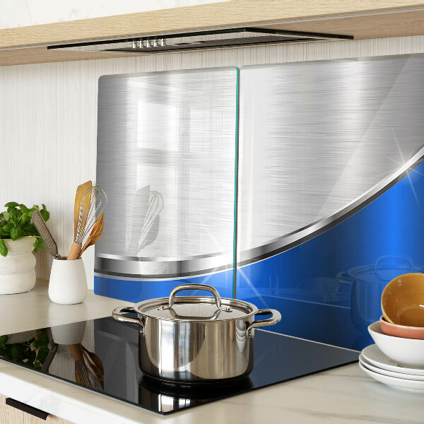 Snijplanken glas Metaalachtig patroon met blauwe accenten