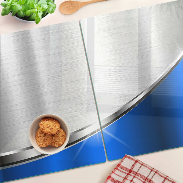 Snijplanken glas Metaalachtig patroon met blauwe accenten