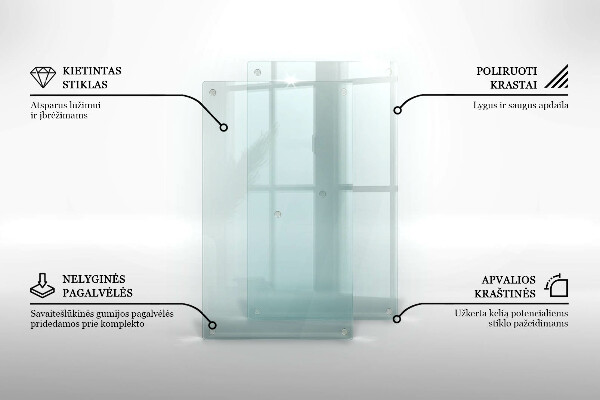 Snijplanken glas Transparant dubbel