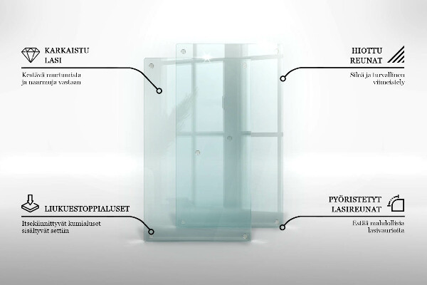 Snijplanken glas Transparant dubbel