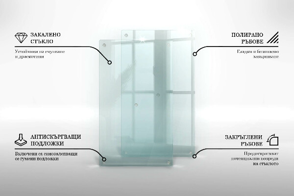 Snijplanken glas Transparant dubbel