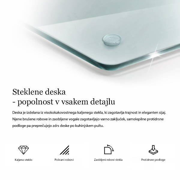 Deska do krojenia transparentna heksagonalna