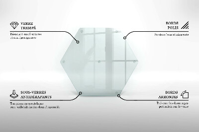Deska do krojenia transparentna heksagonalna