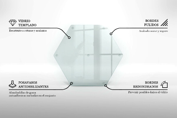 Deska do krojenia transparentna heksagonalna