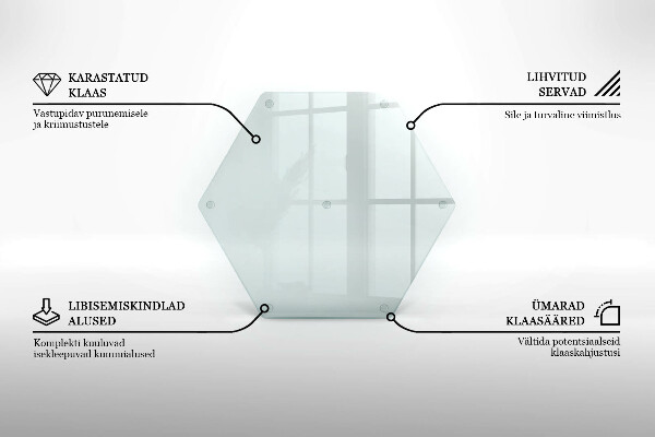Deska do krojenia transparentna heksagonalna