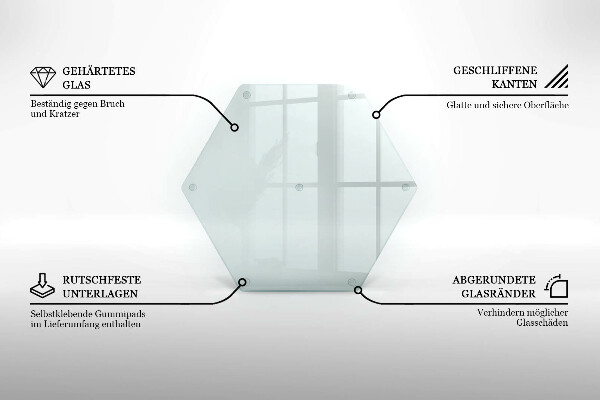 Glazen snijplanken Transparant zeshoekige