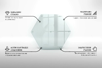 Glazen snijplanken Transparant zeshoekige