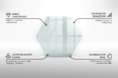 Glazen snijplanken Transparant zeshoekige